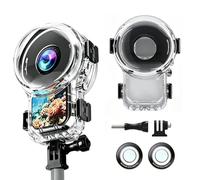 Funda de buceo invisible para Insta360 X6, resistente al agua hasta 60 m / 196ft, carcasa invisible para fotografía subacuática, carcasa protectora de reconocimiento automático con soporte y