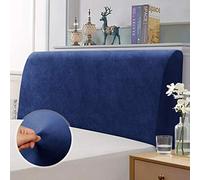 Funda de Cabecera de Cama, Funda de protección de cabecera elástica, protección elástica de Color sólido de diseño Todo Incluido, Azul Oscuro 150-170 cm