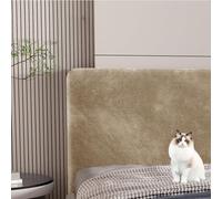 Funda De Cabecera Elástica De Terciopelo,Suave Y Resistente Al Polvo,Fácil De Instalar,Compatible con Camas Matrimoniales,Queen Y California King,Tela Lavable(Camel,(79"-86"))