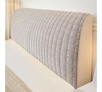 Funda de cabecero de cama de matrimonio, elástica, antideslizante, a prueba de polvo, funda protectora (gris, 160 cm (altura 40 - 55 cm)