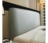 Funda De Cabecero De Cuero PU Impermeable Y Antipolvo For Camas Tamaño Queen,King Y Full.Protege Y Decora El Cabecero De Tu Cama con Un Diseño De Fácil Ajuste(Silver Gray,220cm(86.61inch))