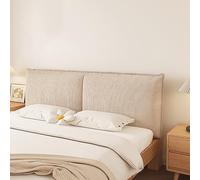 Funda de cabecero de pana suave tapizada para respaldo, almohada extraíble y lavable, soporte grueso y esponjoso para cama, cómodo reclinable, 180 x 60 cm (soporte de vendaje B)