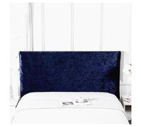 Funda de cabecero de terciopelo a prueba de polvo - Protección elástica todo incluido para cama de matrimonio o cama de matrimonio, color azul oscuro, 240 cm, elegante accesorio de decoración de