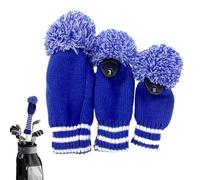 Funda de cabeza de club de golf | Fundas de club de golf para madera | 3 piezas de punto protectores, equipo deportivo, bola de ajuste preciso, hombres y mujeres, mayores adolescentes, campo de jardín