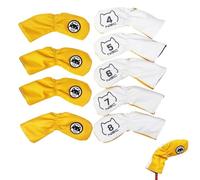 Funda de cabeza de hierro de golf, juego de 9 fundas para cabeza, protección impermeable con diseño del alfabeto para el conductor Fairway, se adapta a la mayoría de hierros