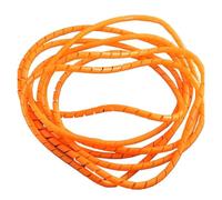 Funda de cable de 6/8/10 mm en espiral para envolver cables, tubo de bobinado de tubería de bobinado (color naranja, 6 mm, 5 metros)