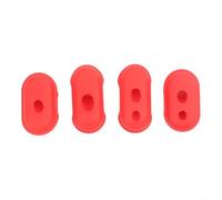 Funda de cable de silicona para Mi3 para M365 1s Essential Electric Scooter Reemplazo Protector de alambre flexible contra metal para bordes Resistente a la intemperie 4 Pack (rojo)