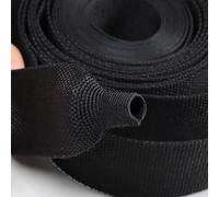 Funda de cable trenzada termorretráctil de 6 mm a 100 mm - Funda de PET ignífuga for cables de automoción y electricidad(Black,70MM*10M)