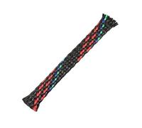 Funda de cable trenzado PET de algodón PP de 10M, funda de alambre aislada resistente al desgaste de 4/8/12mm(Red Blue Green,4mm)