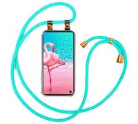 Funda de cadena de móvil para Samsung Galaxy A21s con cinta parachoques cordó...