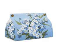 Funda de caja de pañuelos impermeable de piel sintética con texto en inglés "Do Not Forget Me", funda de papel facial, decoración moderna del hogar para tocador, baño, dormitorio, oficina