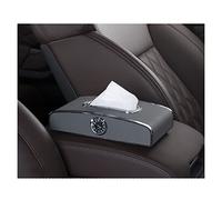 Funda de caja de pañuelos para coche, organizador de servilletas multifuncional creativo con soporte de bombeo de papel de reloj con placa de matrícula de estacionamiento (color: rojo) (gris)