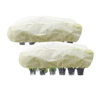 Funda de cama de jardín mejorada | 2 piezas rectangulares para plantas con cordón - Protección contra la congelación de plantas resistente a la intemperie | para jardín al aire libre, invierno, clima