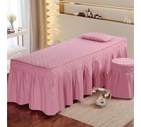 Funda De Cama De Masaje Con Falda Sábana De Masaje Con Orificio Para La Cara Funda Para Sofá De Spa Y Masaje De Belleza Envoltura Integral Falda De Mesa De Masaje,A,60 * 180cm(T)