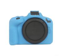 Funda de cámara, funda protectora de silicona suave para Canon para EOS R50, elegante protección de cuerpo completo, a prueba de golpes, antiarañazos con protección de lente (azul)