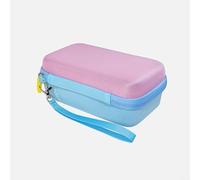 Funda de cámara impresa para ESOXOFFORE, caja de almacenamiento de gran capacidad con bolsillos de malla y divisores, bolsa portátil para cámara de niños para Dylanto ENERHAMP (rosa azul)