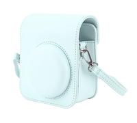 Funda de Cámara para Fujifilm Instax Mini 12, Funda Protectora de Piel Sintética para Cámara Instantánea con Bolsillo y Correa Ajustable para el Hombro (Menta Verde)