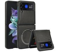 Funda de carga inalámbrica magnética delgada para Samsung Galaxy Z Flip3, funda híbrida delgada con anillo magnético para cargador inalámbrico, soporte magnético para coche y cartera, funda protectora