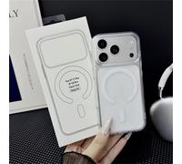 Funda de Carga Inalámbrica Magnética Original para Magsafe para iPhone 18 17 Air 16 15 14 13 12 11 Pro Max Plus Mini con Parte Trasera Transparente Whit Box