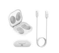 Funda de carga para Samsung Galaxy Buds Live con cable de carga para Galaxy SM-R180 Earbuds Caja de almacenamiento y estación de carga (blanco)