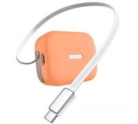 Funda de cargador a prueba de polvo Silicona Anti-Scratch Naranja Negro | Cobertura completa de 360 grados, diseño a prueba de polvo, resistente a los arañazos, ajuste sin costuras