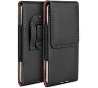 moex Funda para Google Pixel 8a con clip para cinturón, funda de piel sintética, funda para teléfono móvil, funda de piel sintética, funda protectora para cinturón, color negro