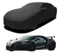 Funda de Coche Elastica Personalizada para Bugatti CHIRON Pur Sport ‘C’ Shaped Drift, Transpirable Stretch Suave Polvo Proteccion Cubierta Coche,Black