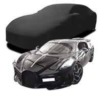 Funda de Coche Elastica Personalizada para Bugatti La Voiture Noire Casual Shooting, Transpirable Stretch Suave Polvo Anti-UV Proteccion Cubierta Coche,Black