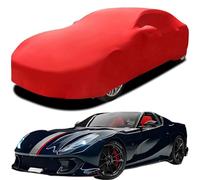 Funda de Coche Elastica Personalizada para Ferrari 812, Transpirable Stretch Suave Polvo Proteccion Cubierta Coche,Red