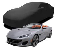Funda de Coche Elastica Personalizada para Ferrari Portofino, Transpirable Stretch Suave Polvo Proteccion Cubierta Coche,Black