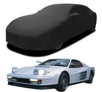 Funda de Coche Elastica Personalizada para Ferrari Testarossa, Transpirable Stretch Suave Polvo Proteccion Cubierta Coche,Black