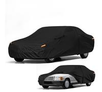 Funda de coche impermeable para Mercedes-Benz W201 1982-1993, cubierta completa para invierno, verano, todo tipo de climas, cubierta con cremallera, para puertas y cintas cortavientos
