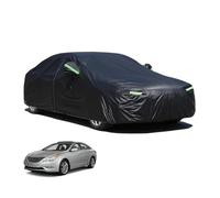 Funda de Coche Impermeable para Sonata YF LF Saloon 2010-2019 Todo Clima Cubierta Completa A Prueba de Polvo,Nieve y Sol Protección UV Invierno al Aire Libre(Black)
