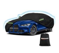 Funda de Coche para BMW M4/4 Series 420i 428i 430i 435i 440i /4 Coupe, Impermeable 210D Tela Oxford y Funda de algodón al Aire Libre con Cremallera, Resistente al Viento, Resistente para Todo Tipo de