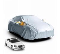 Funda de Coche Universal 470 x 180 x 150 cm para Garaje Completa - Lona de Protección para Coche - Lona para Coche - Interior y Exterior - Garaje para Coche Impermeable - Funda de Coche Plateada POWR