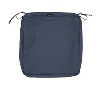 Funda de coj n para exterior impermeable Montlake de 43 x 43 x 7,6 cm, cuadrada, para muebles de patio, color azul ndigo jaspeado.