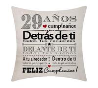 Funda de Cojín 29 Años Inspirational Birthday para Mujeres, Hombres, Hermanas, Amigos, Hijas, Hijos, Novios, Novias, Esposas, Maridos (29)