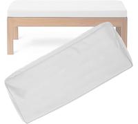 Funda De Cojín Antideslizante Extraíble Y Lavable para Banco De Exterior E Interior, Cubierta Protectora De Asiento Resbaladiza con Tira De Sujeción(White,195x55x10cm/77x22x4in)