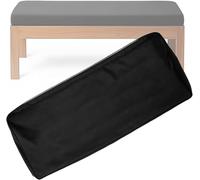 Funda De Cojín Antideslizante Extraíble Y Lavable para Banco De Exterior E Interior, Cubierta Protectora De Asiento Resbaladiza con Tira De Sujeción(Black,125x55x10cm/49x22x4in)