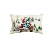 Funda de cojín Artoid Mode con acuarela de camiones de árboles de Navidad, 30x50 cm, diseño Merry Christmas, cojín decorativo para sofá