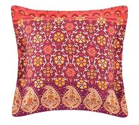 Funda de cojín Bassetti Laglio O1 hecha de satén mako 100% algodón de color naranja, dimensiones 40 cm x 40 cm, 9320546, varios diseños