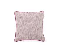 Funda de cojín Brisella en jacquard con ribete rosa en contraste 45 x 45 cm