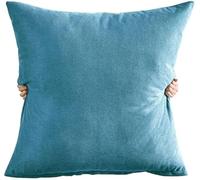 Funda de Cojín Cuadrado 50x50 60x60 70x70 80x80 cm, Cojines para Sofá Extra Grande de Terciopelo, Fundas Decorativas Suaves con Cremallera Invisible para Sillón Cama(Sea Blue,60 x 60 cm)