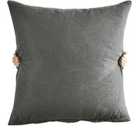 Funda de Cojín Cuadrado 50x50 60x60 70x70 80x80 cm, Cojines para Sofá Extra Grande de Terciopelo, Fundas Decorativas Suaves con Cremallera Invisible para Sillón Cama(Dark Gray,60 x 60 cm)