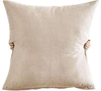 Funda de Cojín Cuadrado 50x50 60x60 70x70 80x80 cm, Cojines para Sofá Extra Grande de Terciopelo, Fundas Decorativas Suaves con Cremallera Invisible para Sillón Cama(Beige,50" x 50" (Pack of 1))