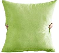 Funda de Cojín Cuadrado 50x50 60x60 70x70 80x80 cm, Cojines para Sofá Extra Grande de Terciopelo, Fundas Decorativas Suaves con Cremallera Invisible para Sillón Cama(Green,70" x 70" (Pack of 1))