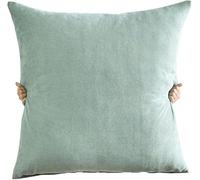 Funda de Cojín Cuadrado 50x50 60x60 70x70 80x80 cm, Cojines para Sofá Extra Grande de Terciopelo, Fundas Decorativas Suaves con Cremallera Invisible para Sillón Cama(Lake Blue,50 x 50 cm)
