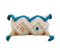 Funda de cojín de algodón hopi 30x50 azul