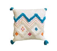 Funda de cojín de algodón hopi 45x45 azul