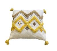 Funda de cojín de algodón hopi 45x45 beige